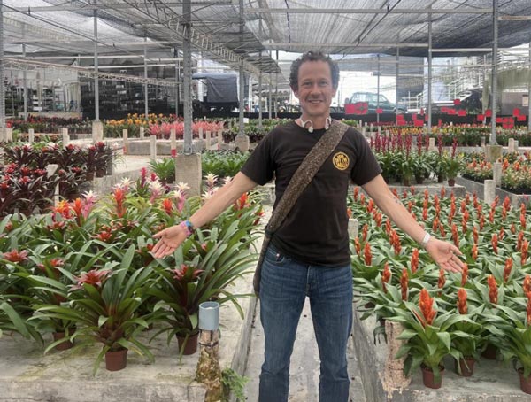 Juan Sebastián Gruber en su vivero